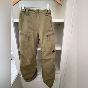 Burton Elite Cargo Pants Girls S  Dryride Room to Grow Snowboard Ski Olive